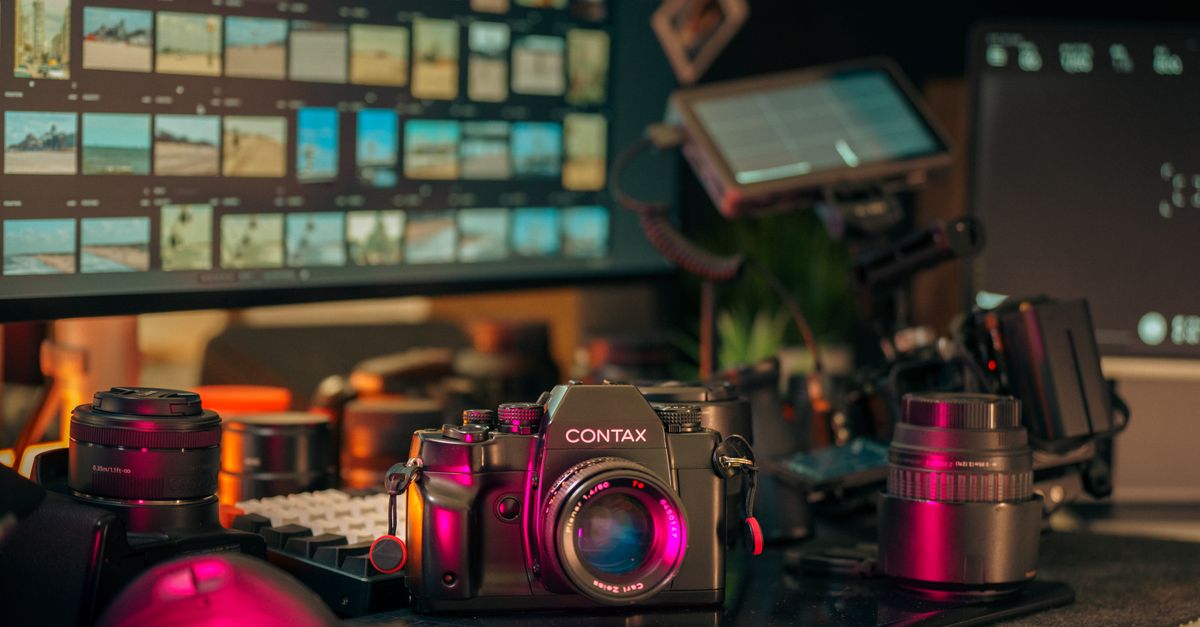 Content creator filming for social media