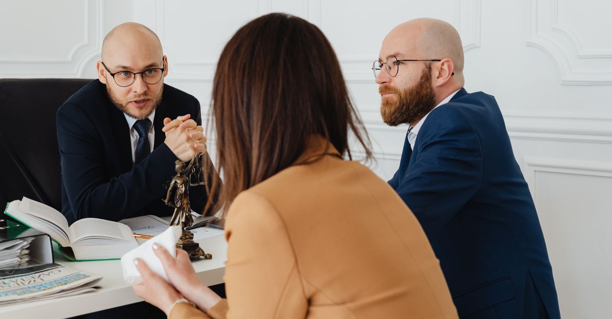 Solo lawyer at an office desk