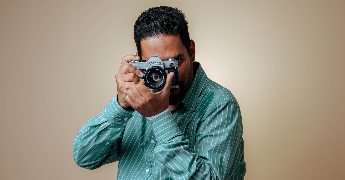 Photographer with a camera